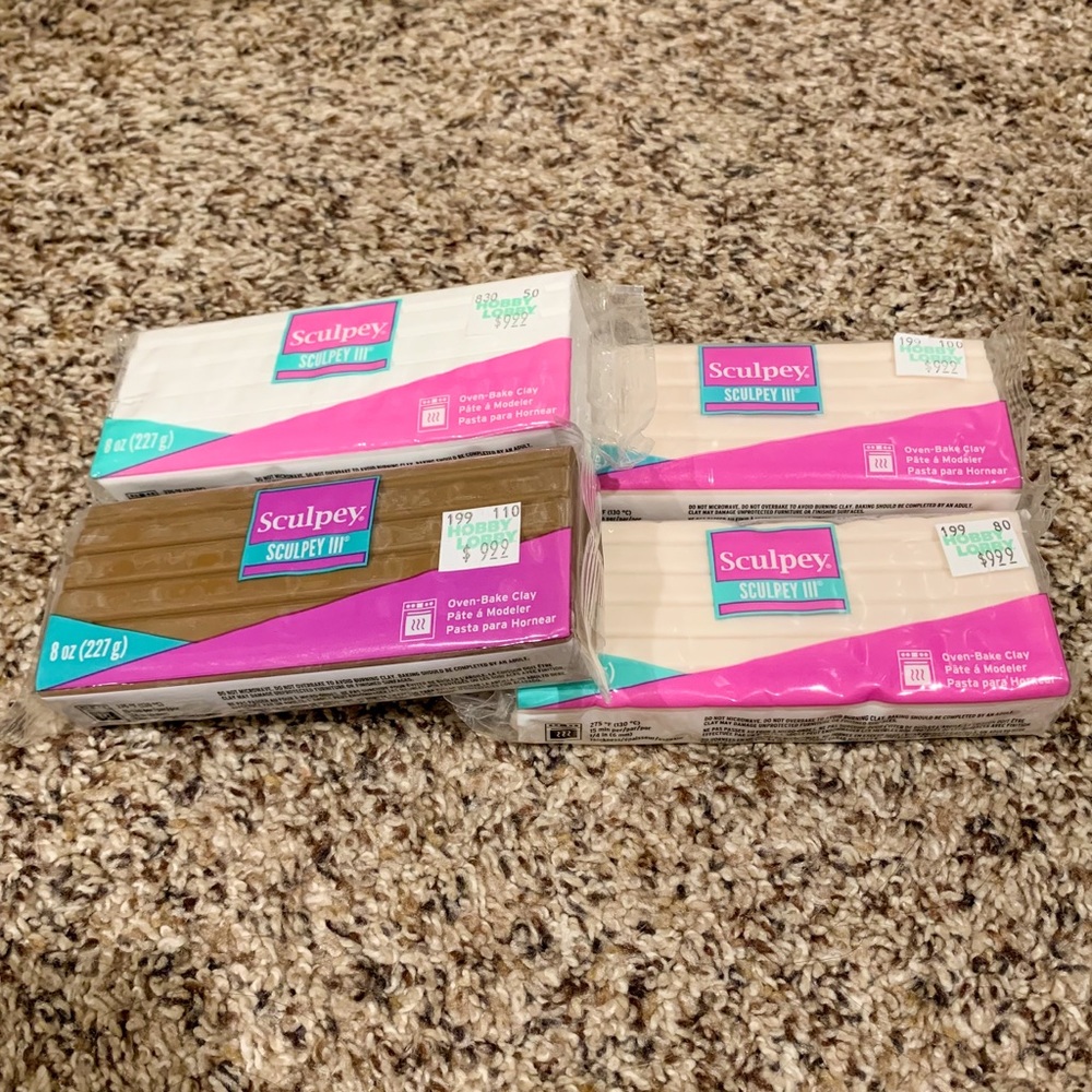 New Bars Sculpey 3 Four Pack